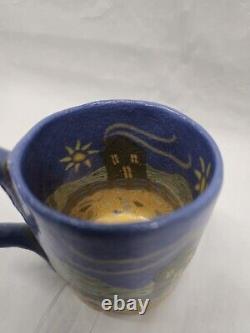 Jane Peiser pottery cup house and sun landscape