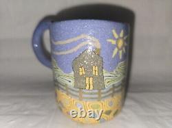 Jane Peiser pottery cup house and sun landscape