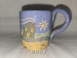 Jane Peiser pottery cup house and sun landscape