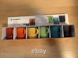 Le Creuset Espresso Mini Mug 100ml Rainbow Set of 6 Stoneware