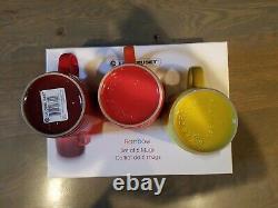 Le Creuset Rainbow Mugs Set Of 6 New