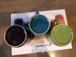 Le Creuset Rainbow Mugs Set Of 6 New