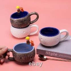 Little Prince Planet Series Cartoon Handmade Ceramic Coffee Mug Gift Set