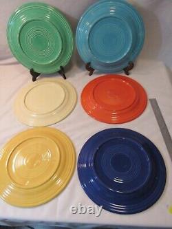 Lot 6 Homer Laughlin FIESTAWARE compartment divided 10 1/2 plates