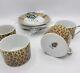 Lynn Chase Amazonian Jaguar Ceramic Demitasse Cups Saucers Animal Set 4 New 1994