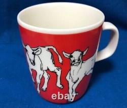 MINT! Marimekko OIVA ILTAVILLI Cow Mug Coffee Cup 250ml Red F/S