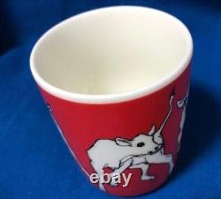 MINT! Marimekko OIVA ILTAVILLI Cow Mug Coffee Cup 250ml Red F/S