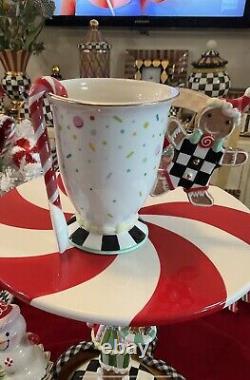 MacKenzie-Childs Holiday Sweets Mug With Spoon Gingerbread NIB