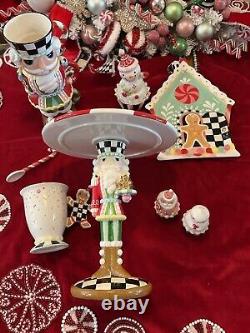 MacKenzie-Childs Holiday Sweets Mug With Spoon Gingerbread NIB