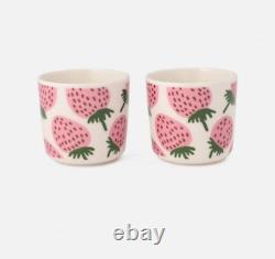 Marimekko Maija Isola Coffee Cup Set Mansikka Strawberries Official Asia Limied