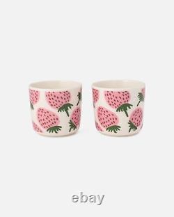 Marimekko Maija Isola Coffee Cup Set Mansikka Strawberries Official Asia Limied