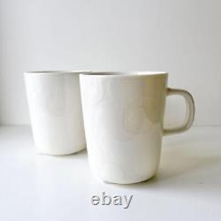 Marimekko Unikko pair mug white 250ml 3.7 inch 1