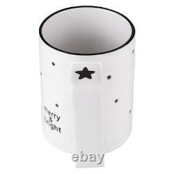 Merry & Bright Holiday Organic Mug Size 4.25in H, 16 oz. Pack of 4