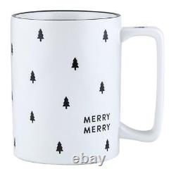 Merry Merry Holiday Beautiful Organic Mug Pack of 4 Size 16 oz 4.5 in H