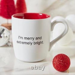 Merry and Extremely Bright That's All Holiday Mug Size 4.25in H 16 oz Pack of 4