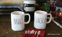 Mud Pie Buns Ready Platter + Rae Dunn Groom & Bride Mugs -cool Housewarming Chic