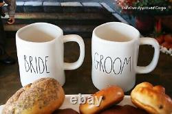 Mud Pie Buns Ready Platter + Rae Dunn Groom & Bride Mugs -cool Housewarming Chic