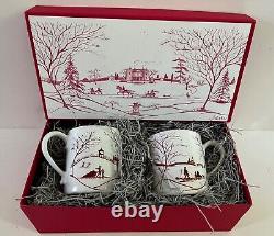 NEW JULISKA Country Estate Mug Winter Frolic Ruby Red 12 Oz Set of 4