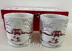 NEW JULISKA Country Estate Mug Winter Frolic Ruby Red 12 Oz Set of 4