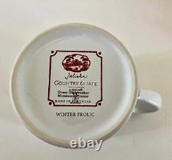 NEW JULISKA Country Estate Mug Winter Frolic Ruby Red 12 Oz Set of 4