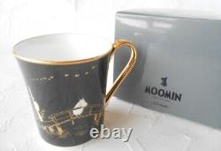 NEW! RARE! MOOMIN Ceramic Coffee Mug Cup Teacup NORITAKE Made in Japan Black F/S