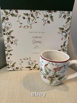 NIB Pottery Barn SET/4 FOREST GNOME Coffee MUGS CHRISTMAS CUP Winter CUTE