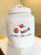 New Rae Dunn Merry Christmas Peppermint Candies Ceramic Cookie Jar Canister RARE