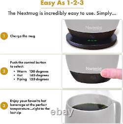 Nextmug Temperature-Controlled, Self-Heating Coffee Mug (14 Oz.) (Almond)