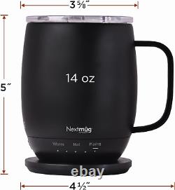 Nextmug Temperature-Controlled, Self-Heating Coffee Mug (14 Oz.) (Almond)