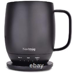 Nextmug Temperature-Controlled, Self-Heating Coffee Mug (Black 14 oz.)