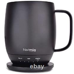 Nextmug Temperature-Controlled Self-Heating Coffee Mug Black 14 oz