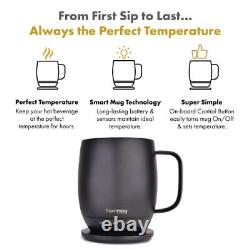 Nextmug Temperature-Controlled Self-Heating Coffee Mug Black 14 oz