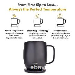 Nextmug Temperature-Controlled, Self-Heating Coffee Mug (Black 14 oz.)