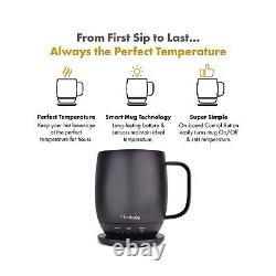 Nextmug Temperature-Controlled, Self-Heating Coffee Mug (Black 14 oz.)