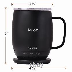 Nextmug Temperature-Controlled, Self-Heating Coffee Mug (Black 14 oz.)