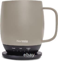 Nextmug Temperature-Controlled, Self-Heating Coffee Mug (Dusty Rose 14 Oz.)