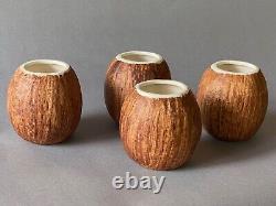 Original Don The Beachcomber Tiki Coconut Mugs Desert Ceramics USA