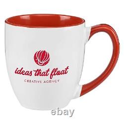 Personalized 16 oz. Two-Tone Ceramic Bistro Mug Printed with your Logo + Text