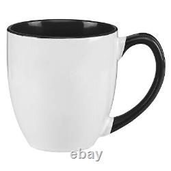 Personalized 16 oz. Two-Tone Ceramic Bistro Mug Printed with your Logo + Text