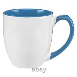 Personalized 16 oz. Two-Tone Ceramic Bistro Mug Printed with your Logo + Text