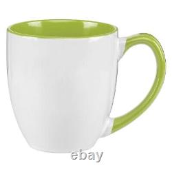 Personalized 16 oz. Two-Tone Ceramic Bistro Mug Printed with your Logo + Text