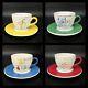 Picasso Living Crayon Set 4 Espresso Cups & Saucers Masterpiece Editions 1996