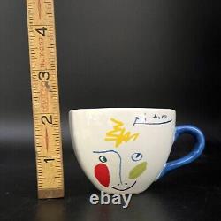 Picasso Living Crayon Set 4 Espresso Cups & Saucers Masterpiece Editions 1996