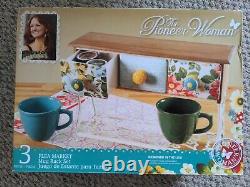 Pioneer Woman FLEA MARKET (3) Piece Mug Rack Set Rare NEW Sealed Farmhouse Chic