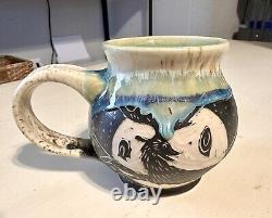 Pitch Pine Pottery Stoneware Deer Mug Handmade 17 Oz