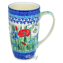 Polish Pottery Latte Mug Ceramika Artystyczna Polish Fields UNIKAT