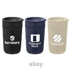 Promotional Danube 12 oz. Ceramic Tumbler with Recycled Plastic Exterior & Lid