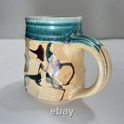 RARE Cynthia Bringle Pottery 4 Inch Abstract Mug Signed