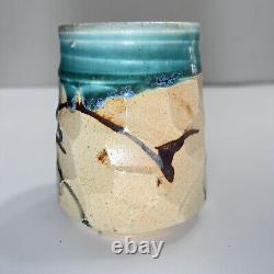 RARE Cynthia Bringle Pottery 4 Inch Abstract Mug Signed