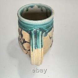 RARE Cynthia Bringle Pottery 4 Inch Abstract Mug Signed